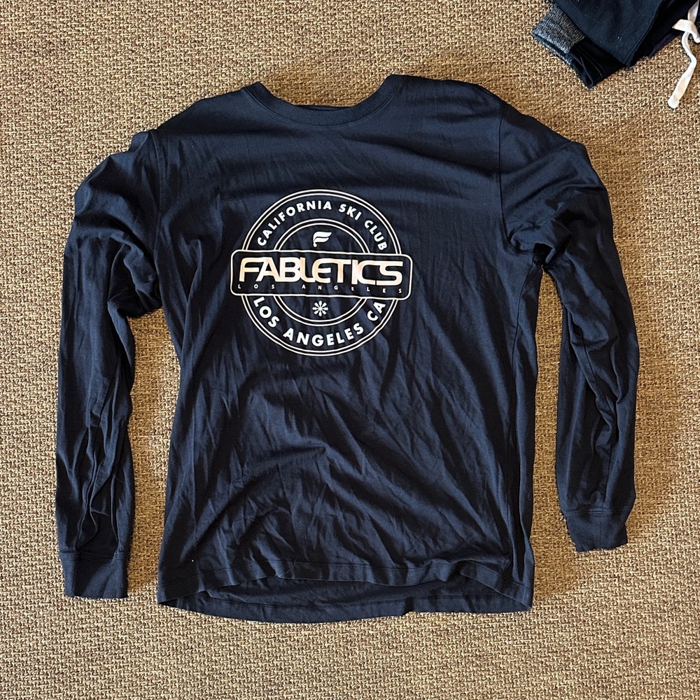 Fabletics Navy Long Sleeve Tee